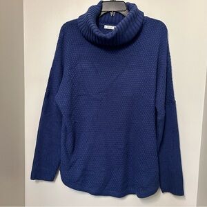 Dorose Cozy Fisherman Classic Blue Turtleneck Long Sleeve Sweater women’s  M